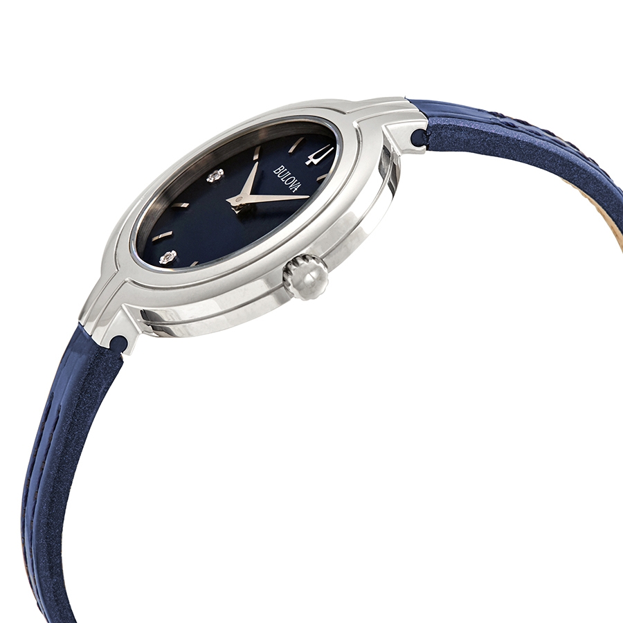 bulova rhapsody quartz blue dial blue leather ladies watch 96p212 bulova rhapsody quartz blue dial blue leather ladies watch 96p212