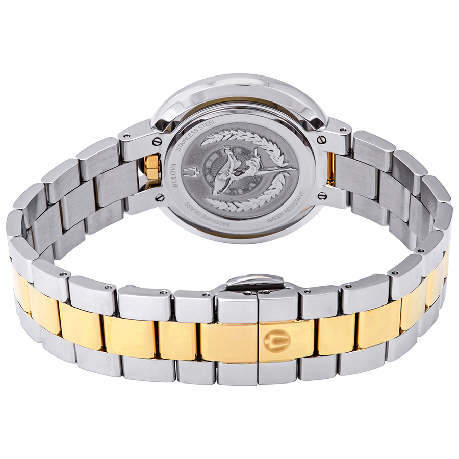 bulova rubaiyat diamond white dial two tone ladies watch 98r246 bulova rubaiyat diamond white dial two tone ladies watch 98r246
