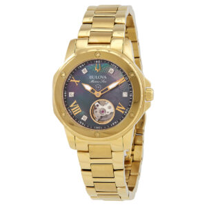 bulova series a automatic diamond ladies watch 97p171