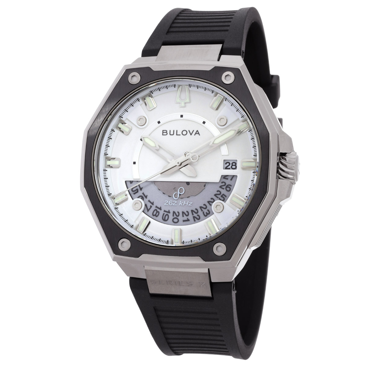 bulova series x quartz white dial men's watch 98b457 bulova series x quartz white dial men's watch 98b457