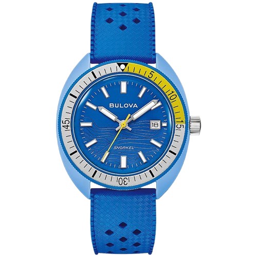 bulova snorkel tang fish quartz blue dial men's watch 98b445 bulova snorkel tang fish quartz blue dial men's watch 98b445