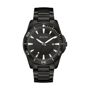 bulova sport black dial men's watch 98b463