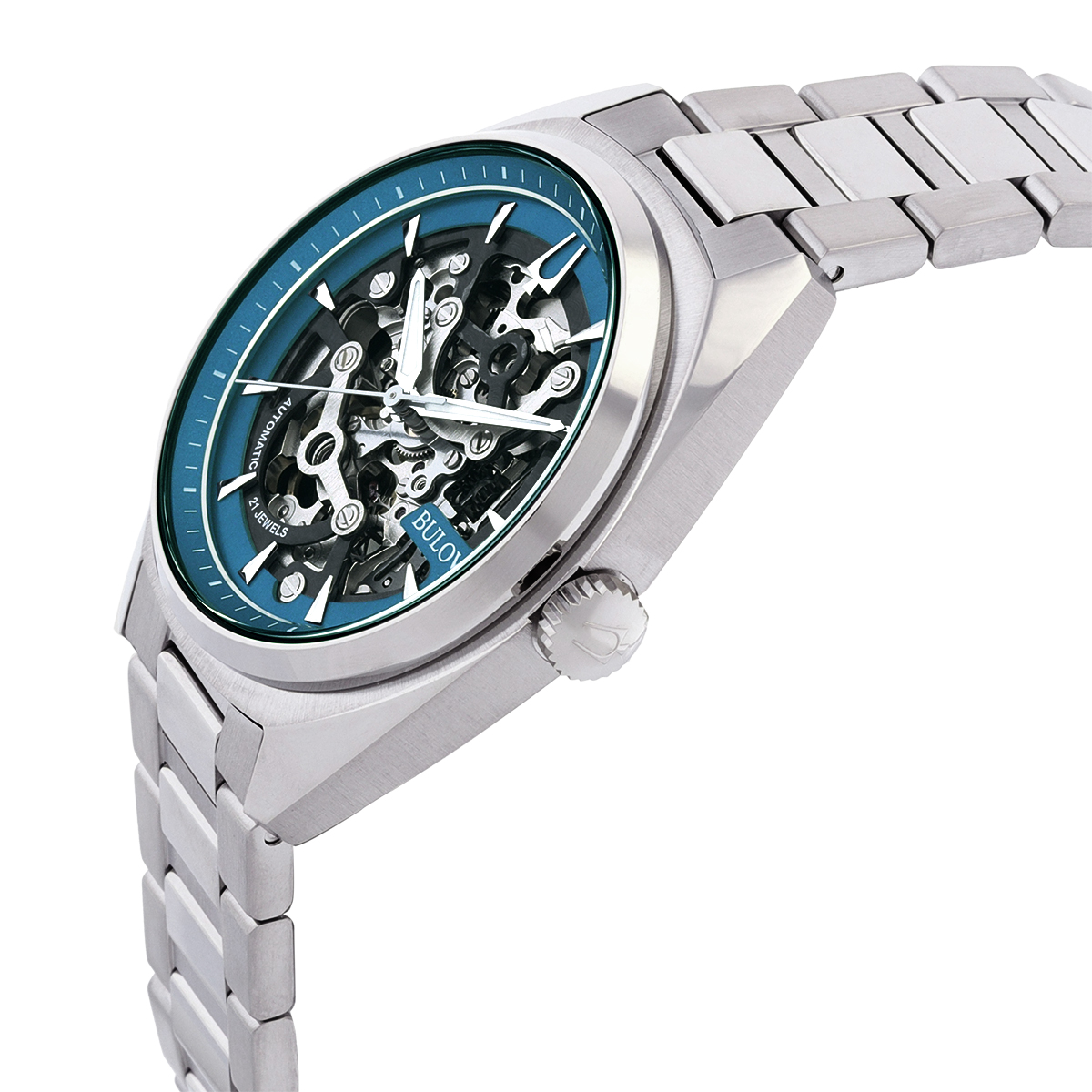 bulova surveyor automatic blue dial men's watch 96a292 bulova surveyor automatic blue dial men's watch 96a292