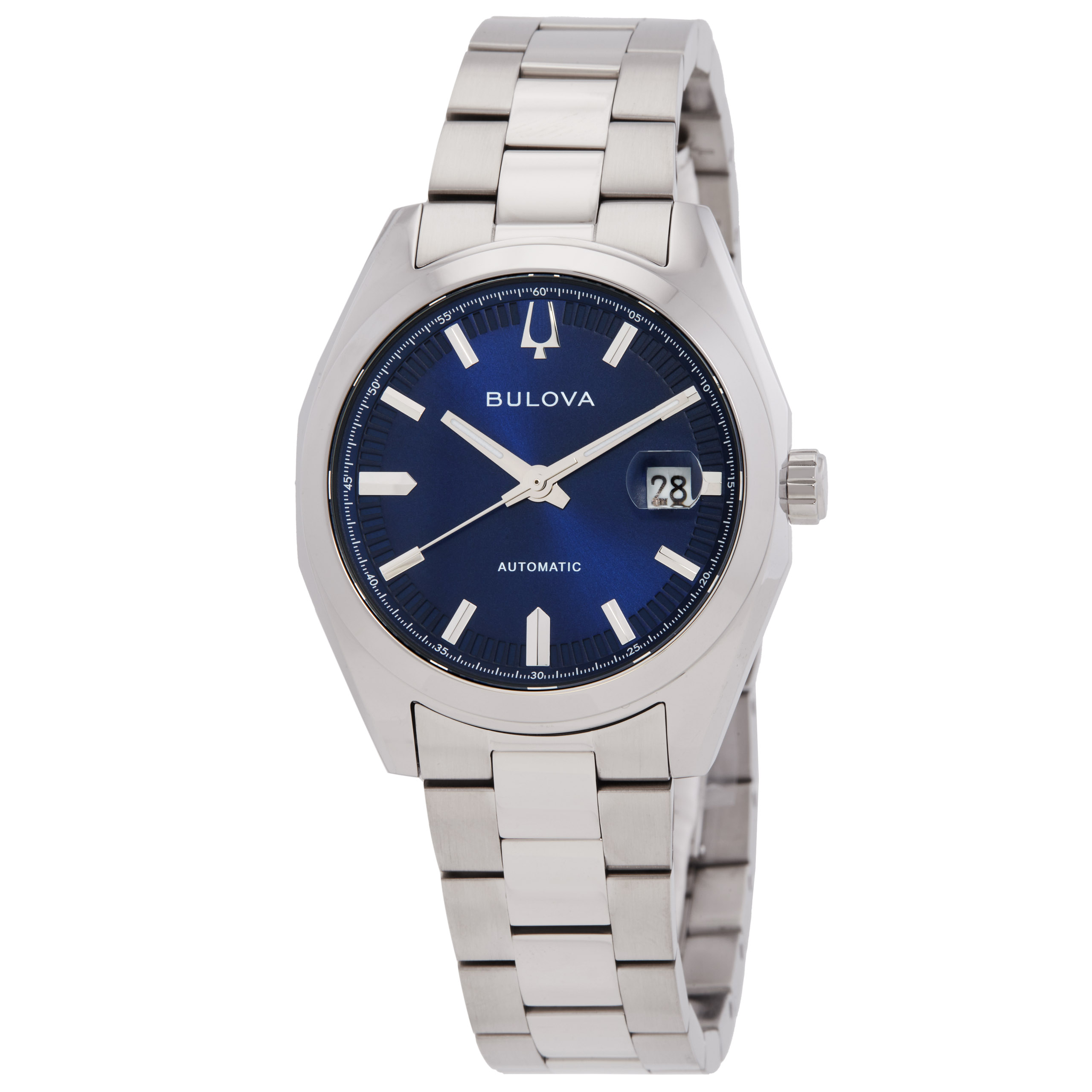 bulova surveyor automatic blue dial men's watch 96b436 bulova surveyor automatic blue dial men's watch 96b436