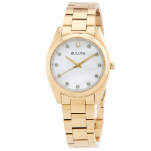 bulova surveyor quartz crystal ladies watch 97p172