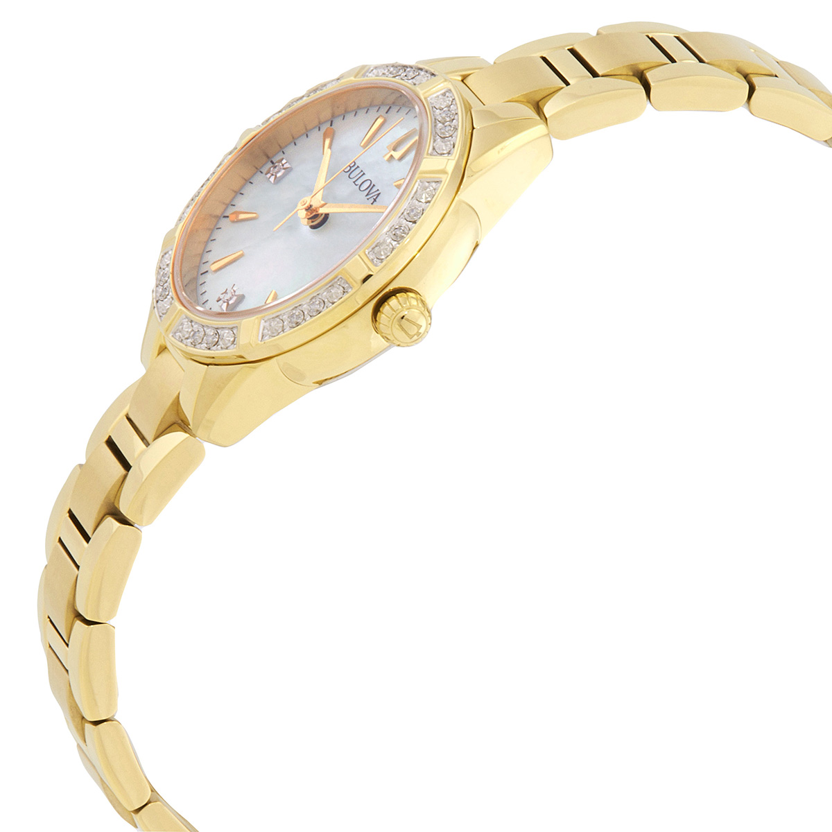 bulova sutton quartz diamond white mother of pearl dial ladies watch 98r297 bulova sutton quartz diamond white mother of pearl dial ladies watch 98r297