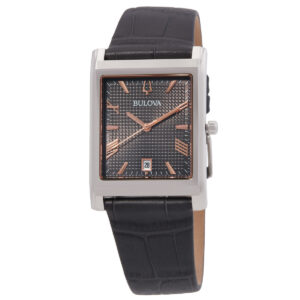 Home bulova sutton quartz grey dial watch 96b443