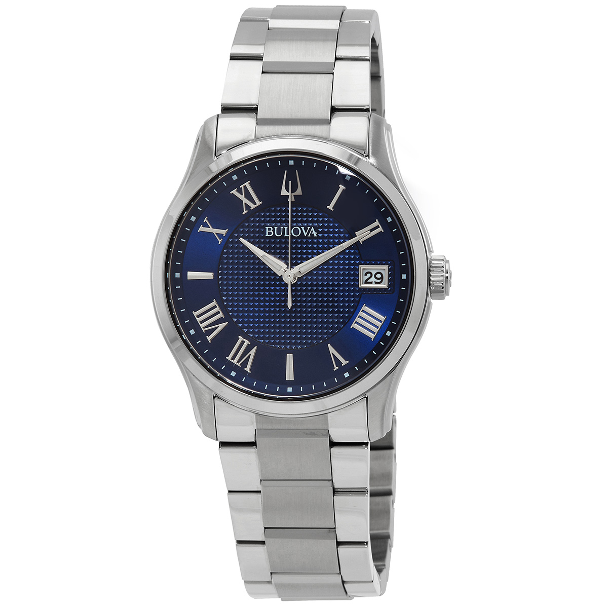 bulova wilton classic quartz blue dial men's watch 96b386 bulova wilton classic quartz blue dial men's watch 96b386