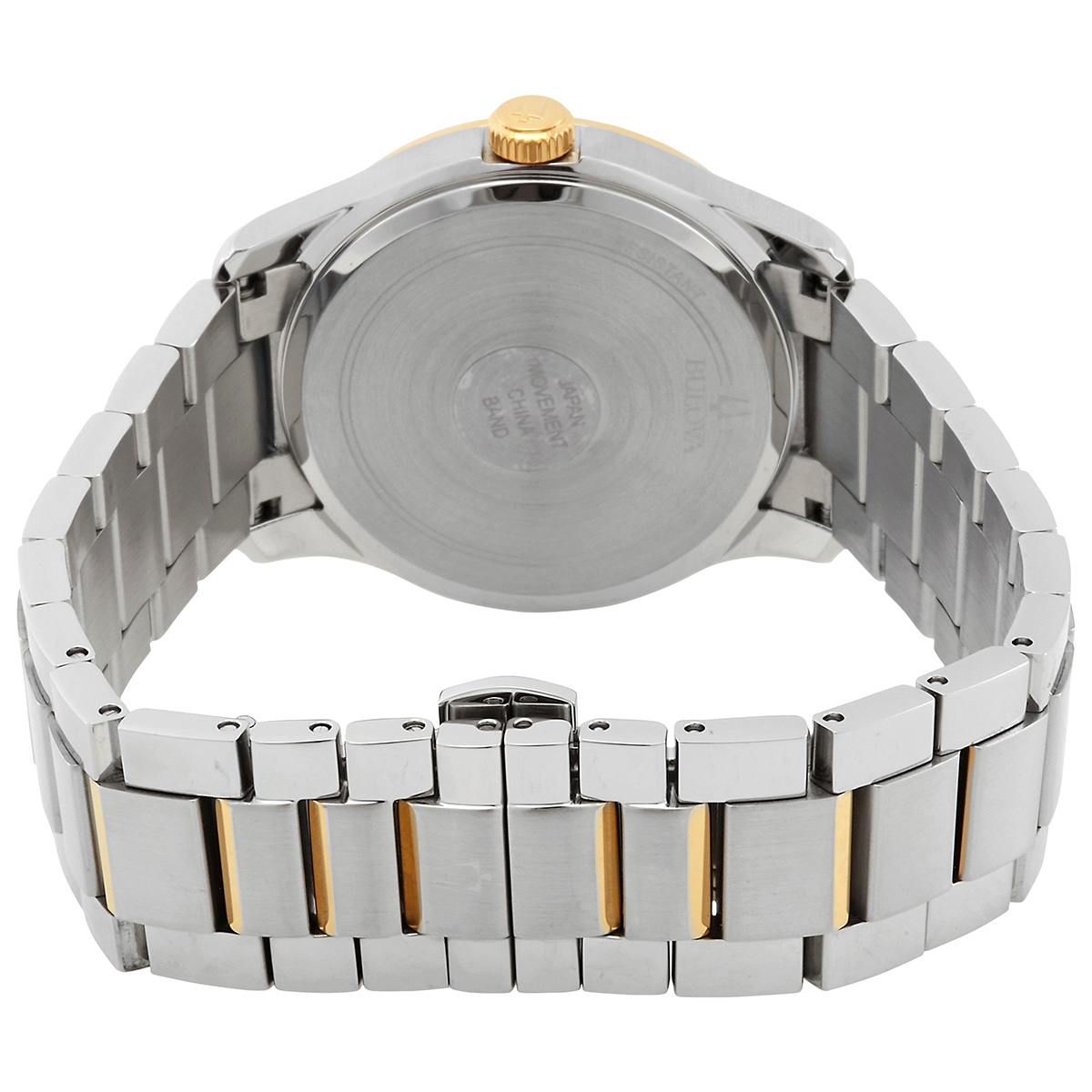 bulova wilton quartz silver dial two tone men's watch 98b391 bulova wilton quartz silver dial two tone men's watch 98b391
