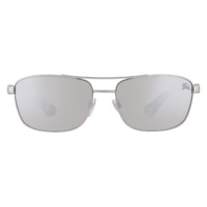 Home burberry light grey mirror silver rectangular men's sunglasses be3163 10056g 60