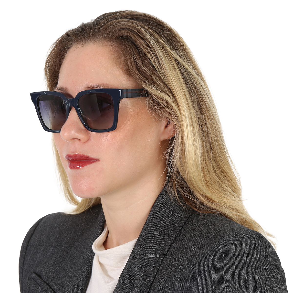 burberry maple blue gradient square ladies sunglasses be4335 39884l 53 burberry maple blue gradient square ladies sunglasses be4335 39884l 53
