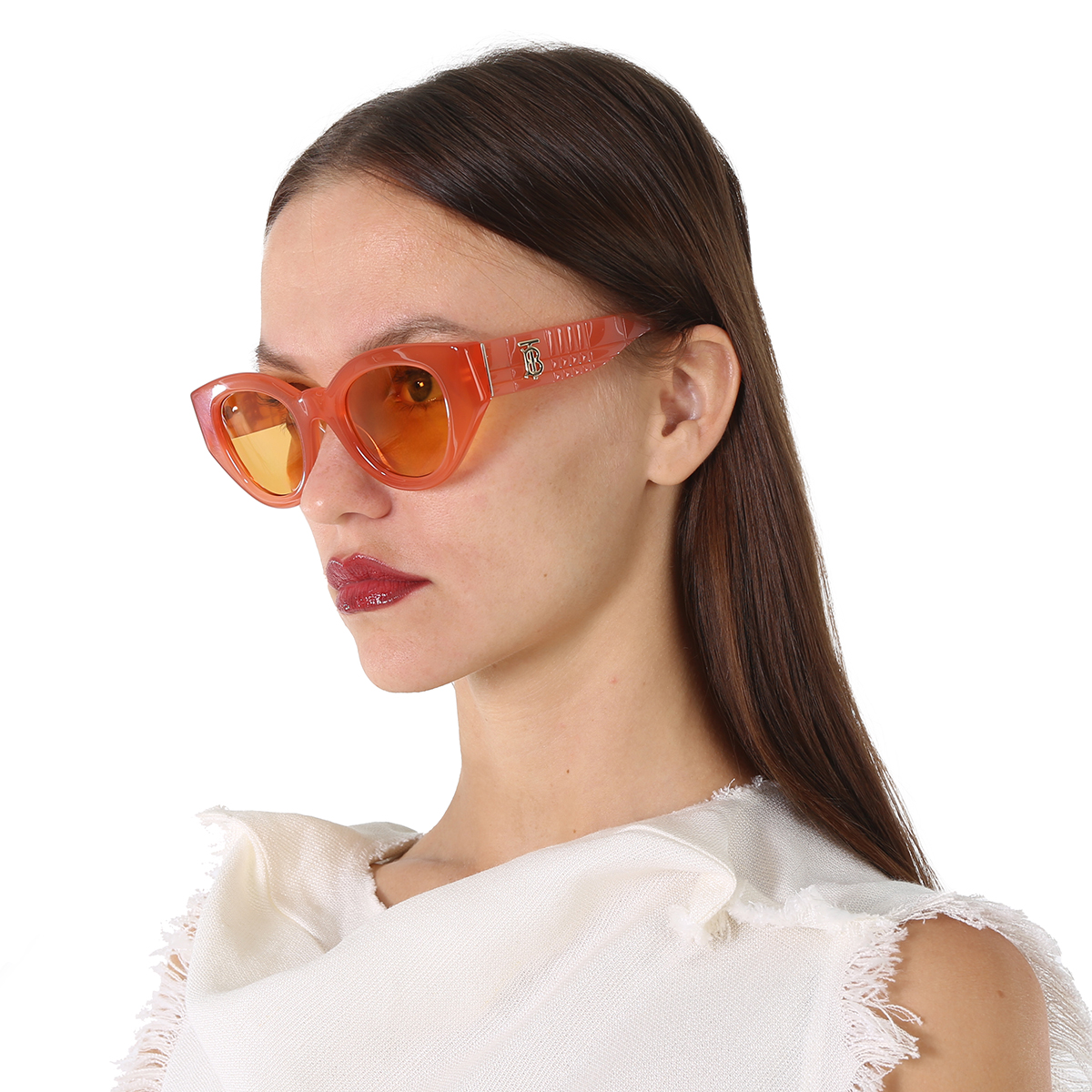 burberry meadow orange cat eye ladies sunglasses be4390f 4068/7 47 burberry meadow orange cat eye ladies sunglasses be4390f 4068/7 47