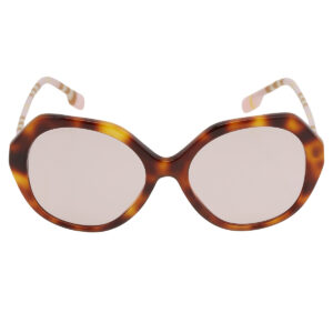 Home burberry pink geometric ladies sunglasses be4375 4019/5 55