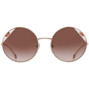 Home bvlgari brown gradient round ladies sunglasses bv6159 278/13 54