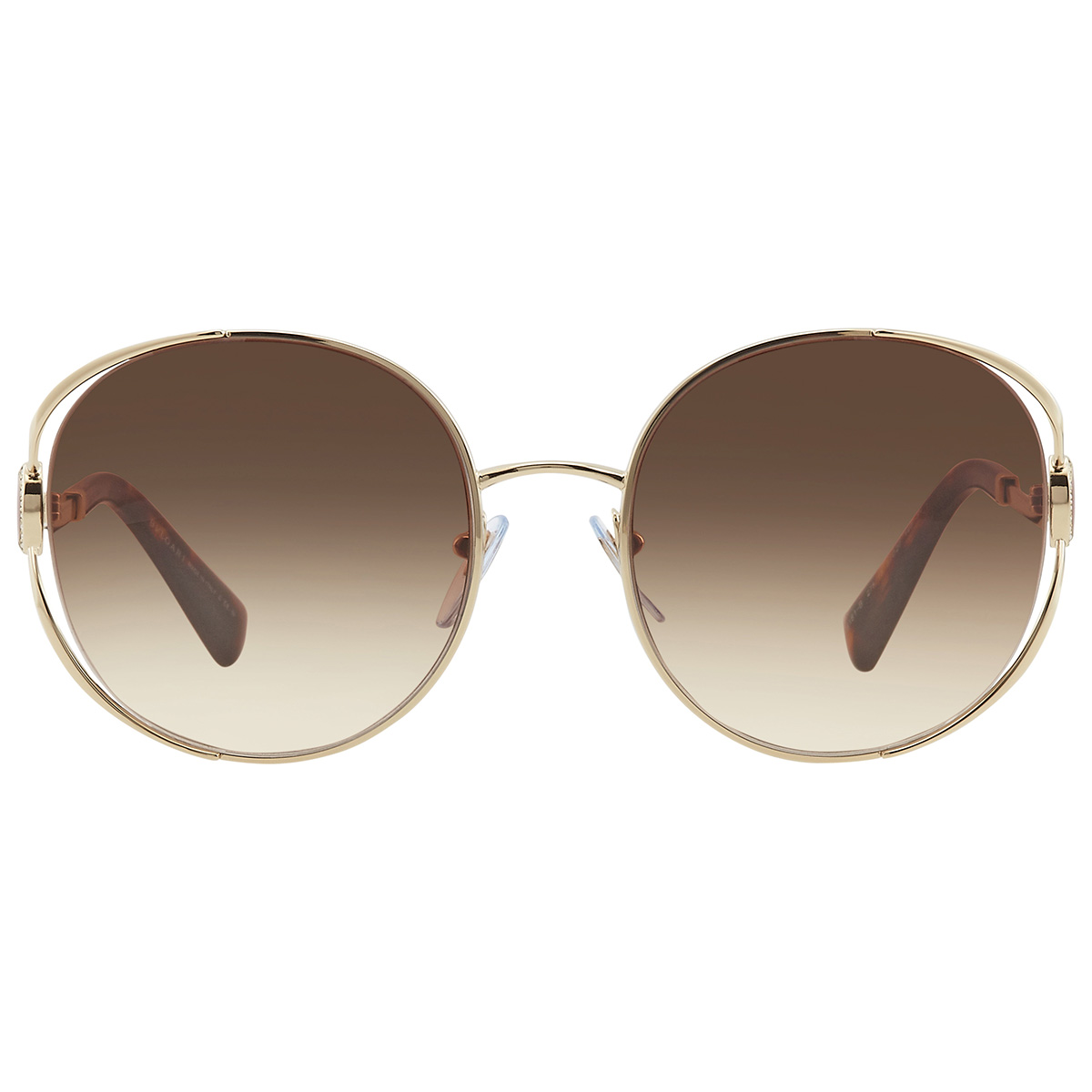 bvlgari brown gradient round ladies sunglasses bv6181b 278/13 57 bvlgari brown gradient round ladies sunglasses bv6181b 278/13 57