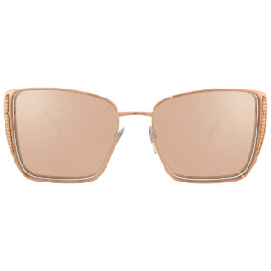 bvlgari clear mirror rose gold square ladies sunglasses bv6176 20140w 55