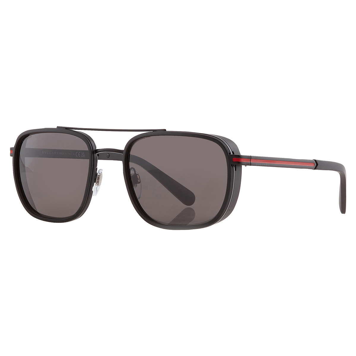 bvlgari dark grey navigator men's sunglasses bv5053 128/b1 56 bvlgari dark grey navigator men's sunglasses bv5053 128/b1 56
