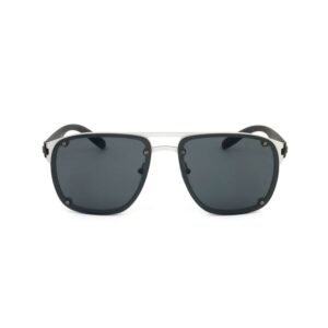 bvlgari dark grey rectangular men's sunglasses bv5058 018/87 60