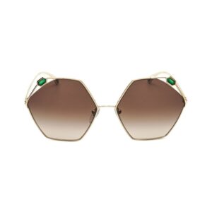 Home bvlgari ladies gold tone geometric sunglasses 0bv6160 20148g