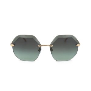 Home bvlgari ladies gold tone geometric sunglasses 0bv6187k 278/2a 4