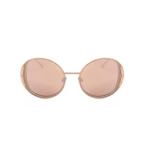 Home bvlgari ladies rose gold tone round sunglasses 0bv6169 20148g 1