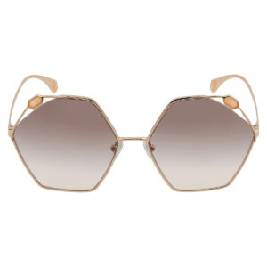 bvlgari pink gradient grey hexagonal ladies sunglasses bv6160 20143b 58