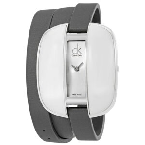 calvin klein treasure silver dial ladies watch k2e23620