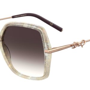 carolina herrera brown pink gradient square ladies sunglasses her 0217/s 0yna/3x 58