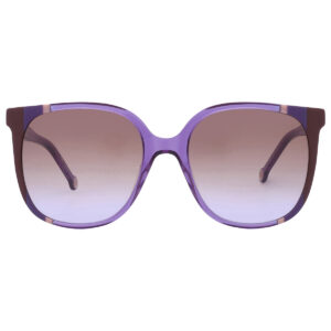 carolina herrera brown shaded violet square ladies sunglasses ch 0062/s 0e53/qr 57