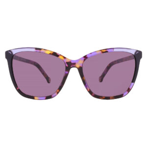 carolina herrera violet butterfly ladies sunglasses ch 0052/s 0f0t/ur 58