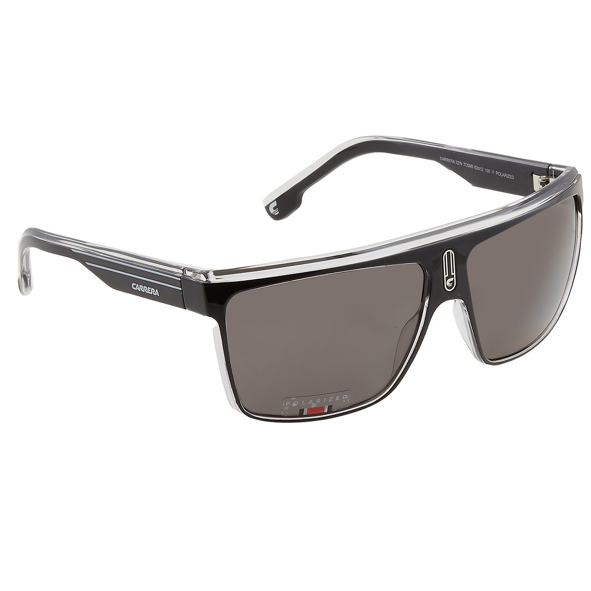 carrera polarized grey browline men's sunglasses carrera 22/n 07c5/m9 63 carrera polarized grey browline men's sunglasses carrera 22/n 07c5/m9 63