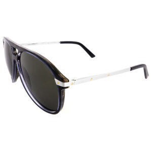 cartier santos de cartier blue pilot men's sunglasses ct0105s 004 60