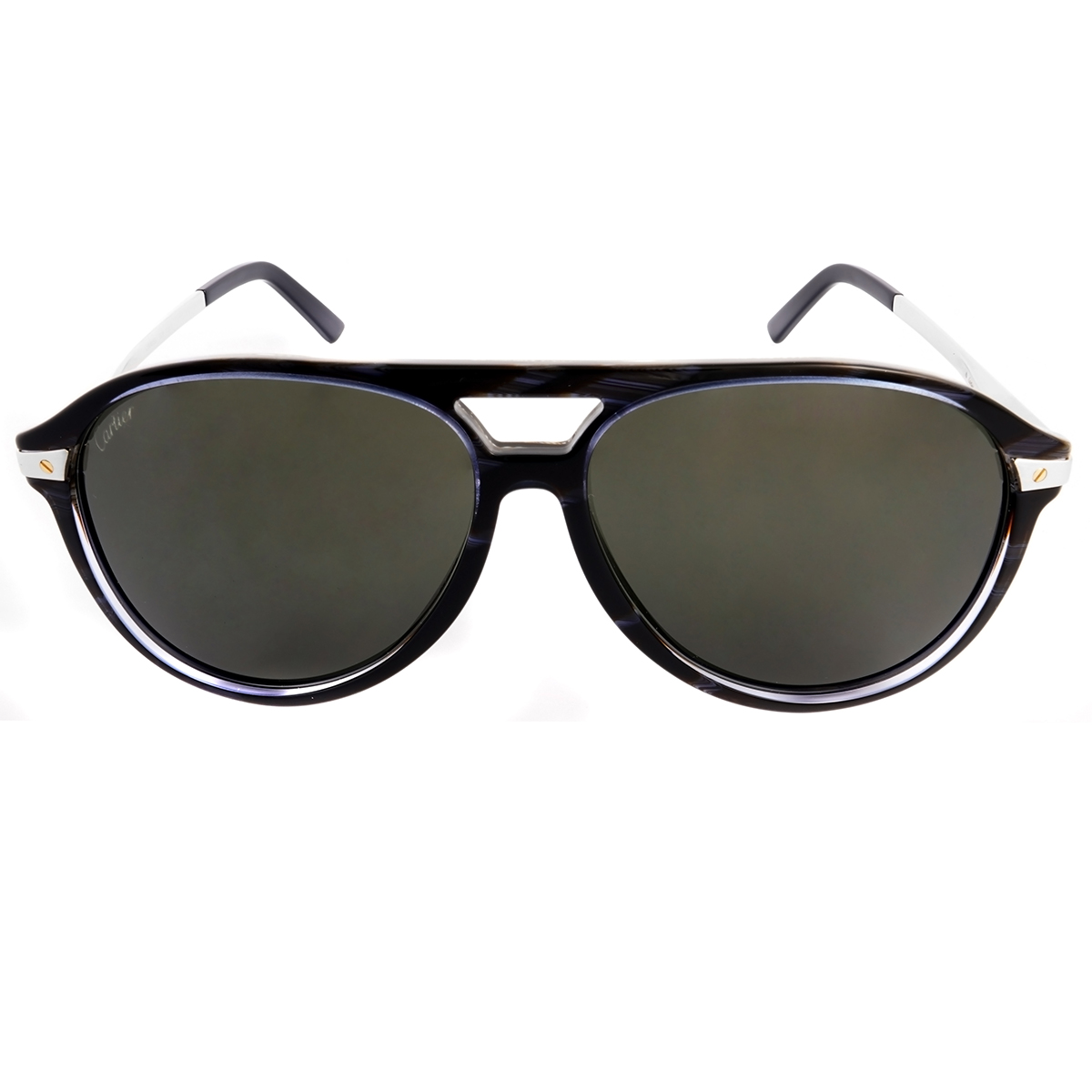 cartier santos de cartier blue pilot men's sunglasses ct0105s 004 60 cartier santos de cartier blue pilot men's sunglasses ct0105s 004 60