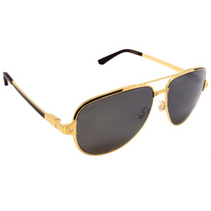 cartier santos de cartier polarized brown pilot men's sunglasses ct0192s 003 60