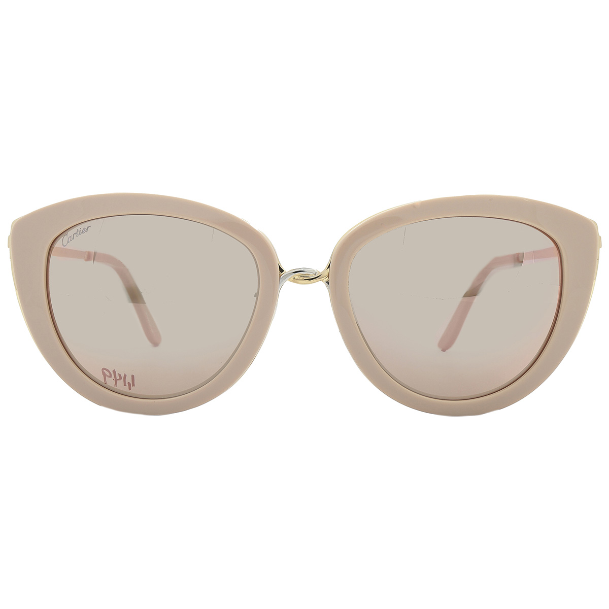 cartier trinity brown rose gold mirror cat eye ladies sunglasses ct0247s 004 54 cartier trinity brown rose gold mirror cat eye ladies sunglasses ct0247s 004 54