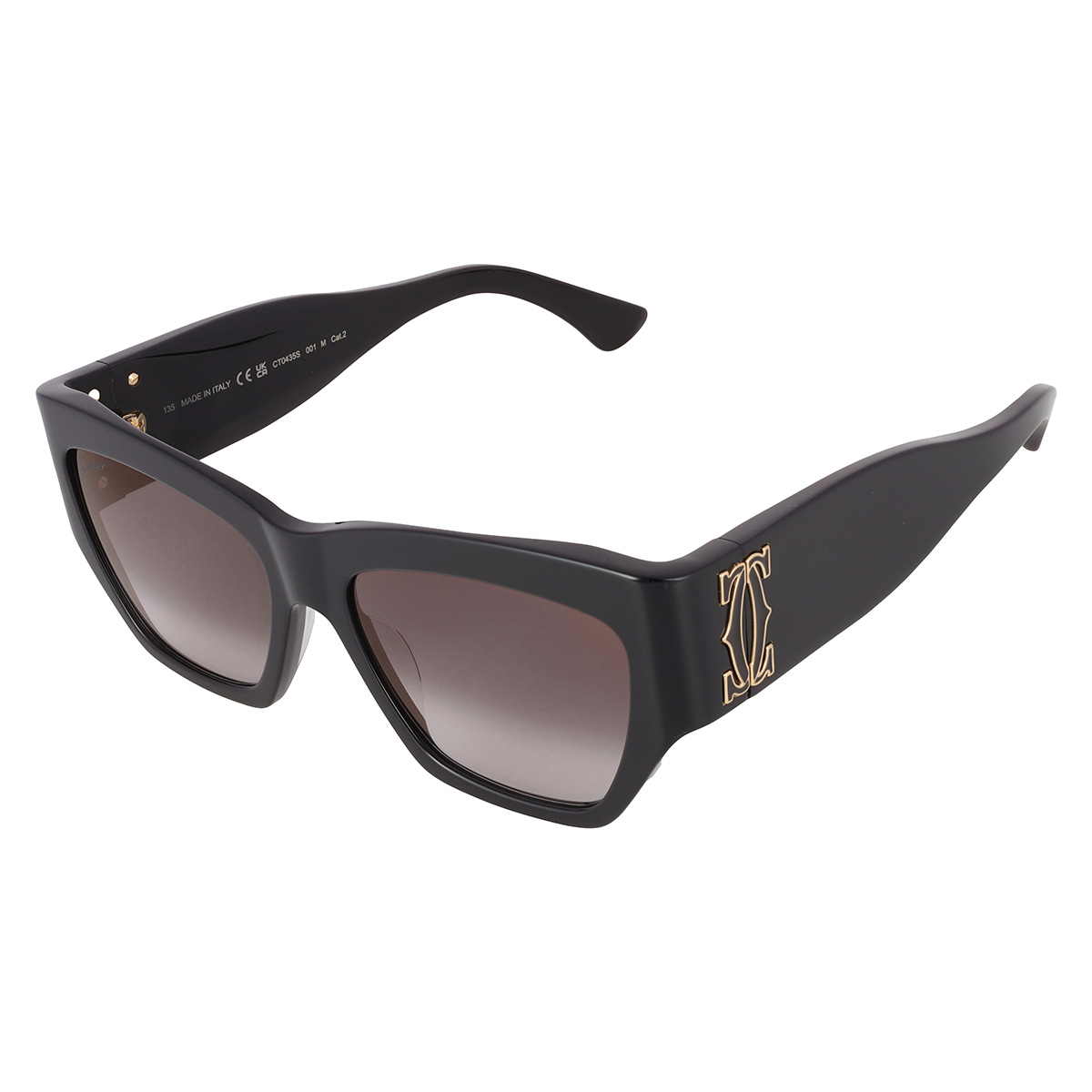 cartier c decor grey multi treatment cat eye ladies sunglasses ct0435s 001 55 cartier c decor grey multi treatment cat eye ladies sunglasses ct0435s 001 55