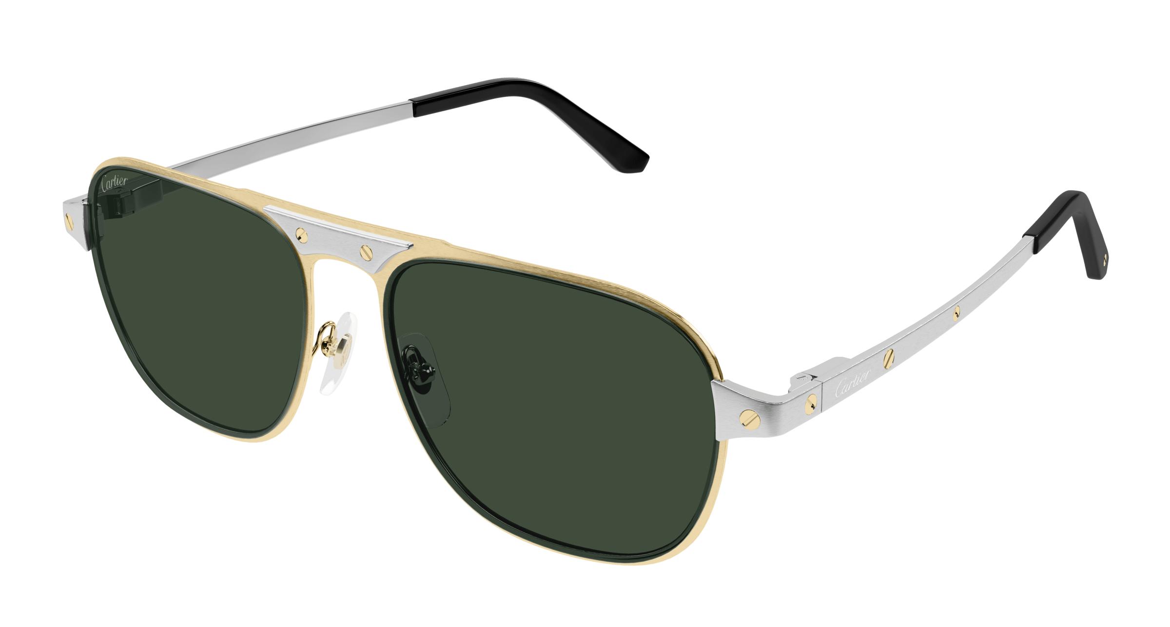 cartier green pilot men's sunglasses ct0532s 002 58 cartier green pilot men's sunglasses ct0532s 002 58