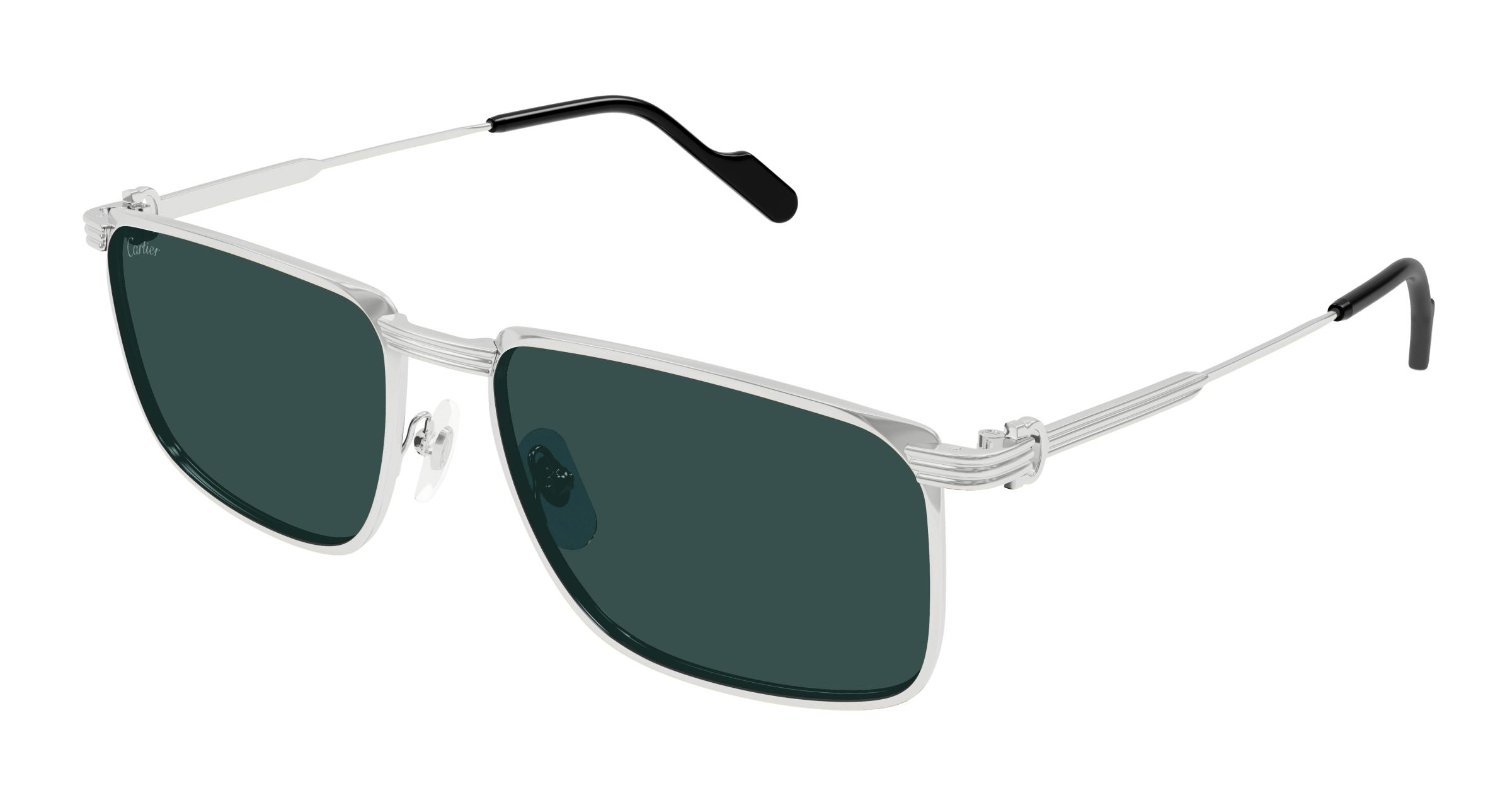 cartier green rectangular men's sunglasses ct0534s 002 59 cartier green rectangular men's sunglasses ct0534s 002 59