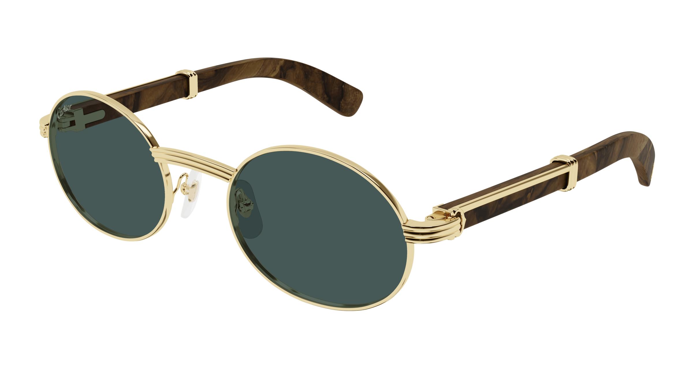 cartier green round men's sunglasses ct0464s 015 55 cartier green round men's sunglasses ct0464s 015 55