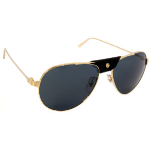 cartier santos de cartier grey pilot men's sunglasses ct0038s 015 59