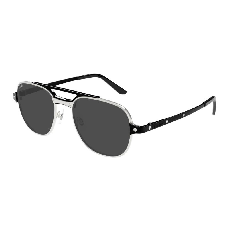 cartier grey pilot men's sunglasses ct0477s 001 56 cartier grey pilot men's sunglasses ct0477s 001 56