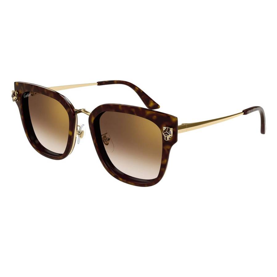 cartier panthere de cartier brown gradient square ladies sunglasses ct0509sa 002 55 cartier panthere de cartier brown gradient square ladies sunglasses ct0509sa 002 55