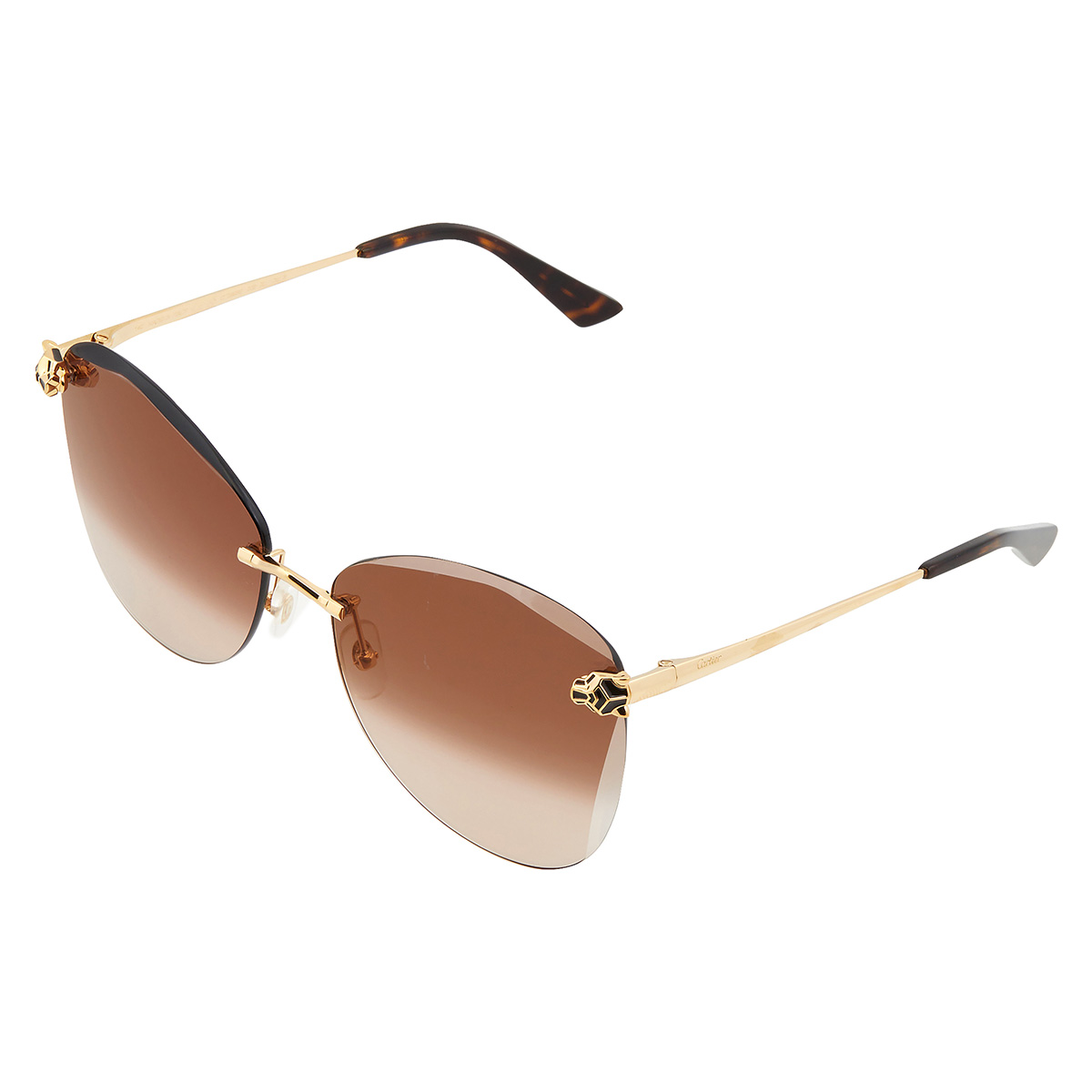 cartier panthere de cartier brown multitreatment butterfly ladies sunglasses ct0398s 002 62 cartier panthere de cartier brown multitreatment butterfly ladies sunglasses ct0398s 002 62