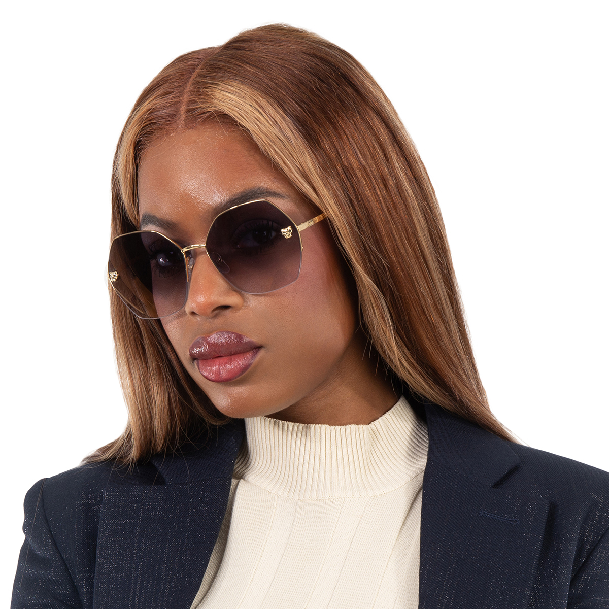 cartier panthere de cartier grey gradient mirror geometric ladies sunglasses ct0332s 001 62 cartier panthere de cartier grey gradient mirror geometric ladies sunglasses ct0332s 001 62