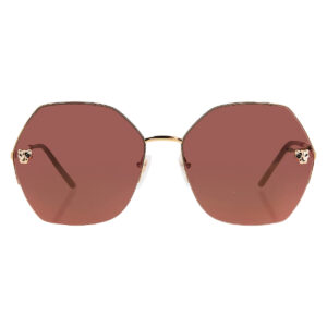 Home cartier panthere de cartier pink mirror geometric ladies sunglasses ct0332s 005 62