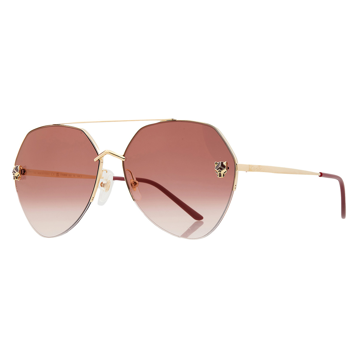 cartier panthere de cartier red multi treatment pilot ladies sunglasses ct0355s 003 64 cartier panthere de cartier red multi treatment pilot ladies sunglasses ct0355s 003 64