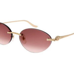 cartier panthere de cartier red oval ladies sunglasses ct0504s 002 58