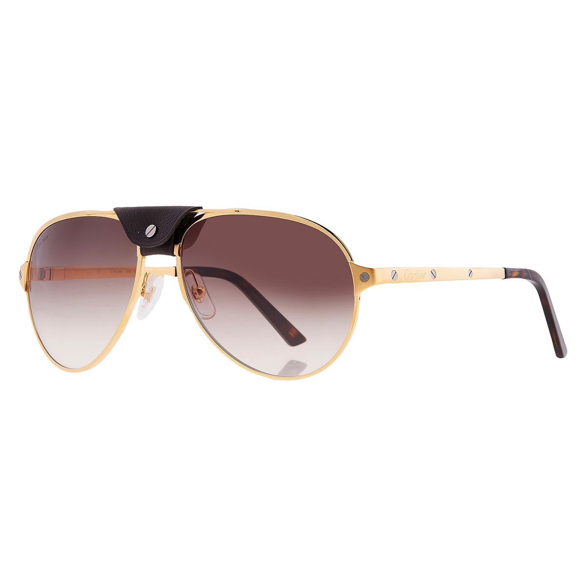 cartier santos de cartier brown gradient pilot men's sunglasses ct0034s 008 61 cartier santos de cartier brown gradient pilot men's sunglasses ct0034s 008 61