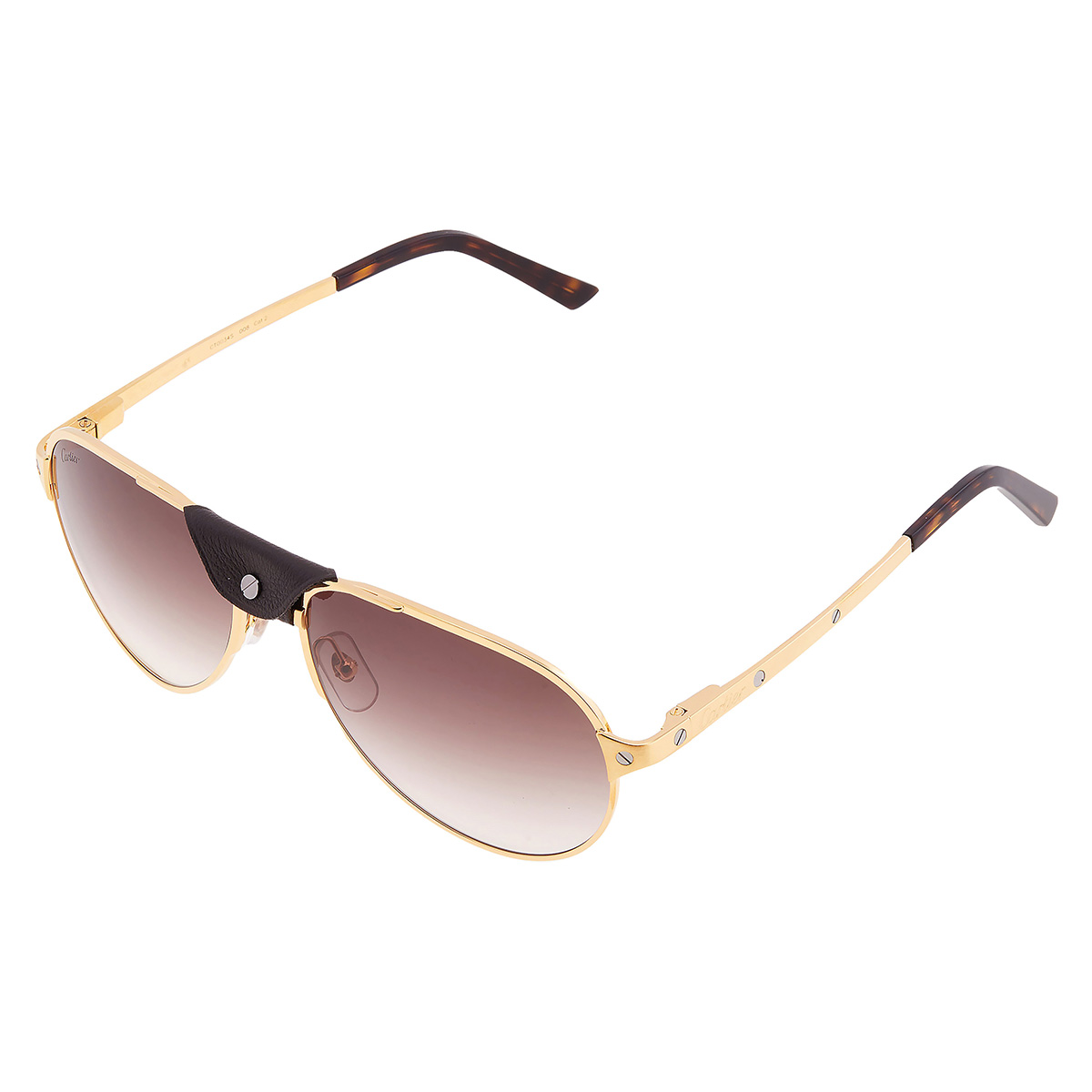 cartier santos de cartier brown gradient pilot men's sunglasses ct0034s 008 61 cartier santos de cartier brown gradient pilot men's sunglasses ct0034s 008 61