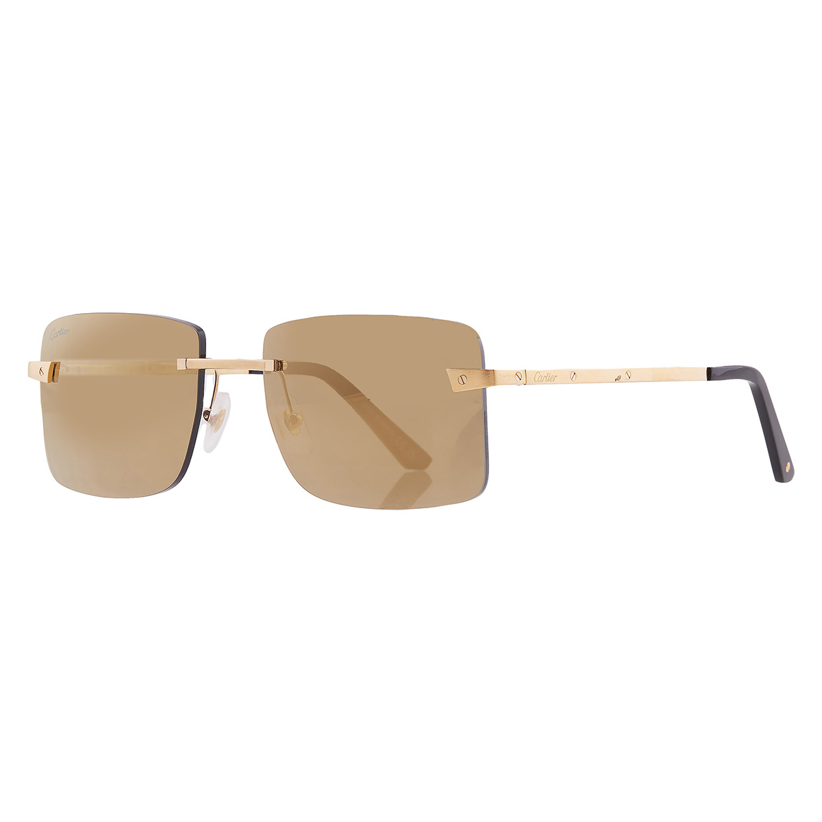 cartier santos de cartier brown grey rectangular men's sunglasses ct0033rs 001 57 cartier santos de cartier brown grey rectangular men's sunglasses ct0033rs 001 57